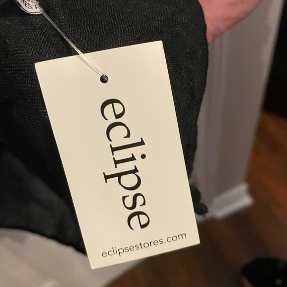 Eclipse Black Lace Edged Kimono, NWT - Picture 3 of 10